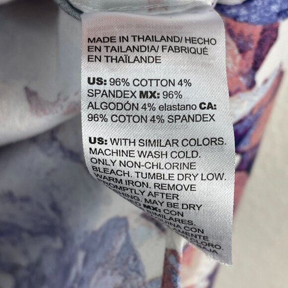 Chicos Womens 8 No Iron Chic Stretch Floral Button Up Shirt 3/4 Sleeve Blouse - Picture 5 of 11